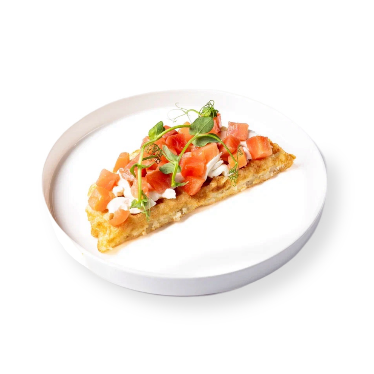 Венская рисовая вафля с лососем