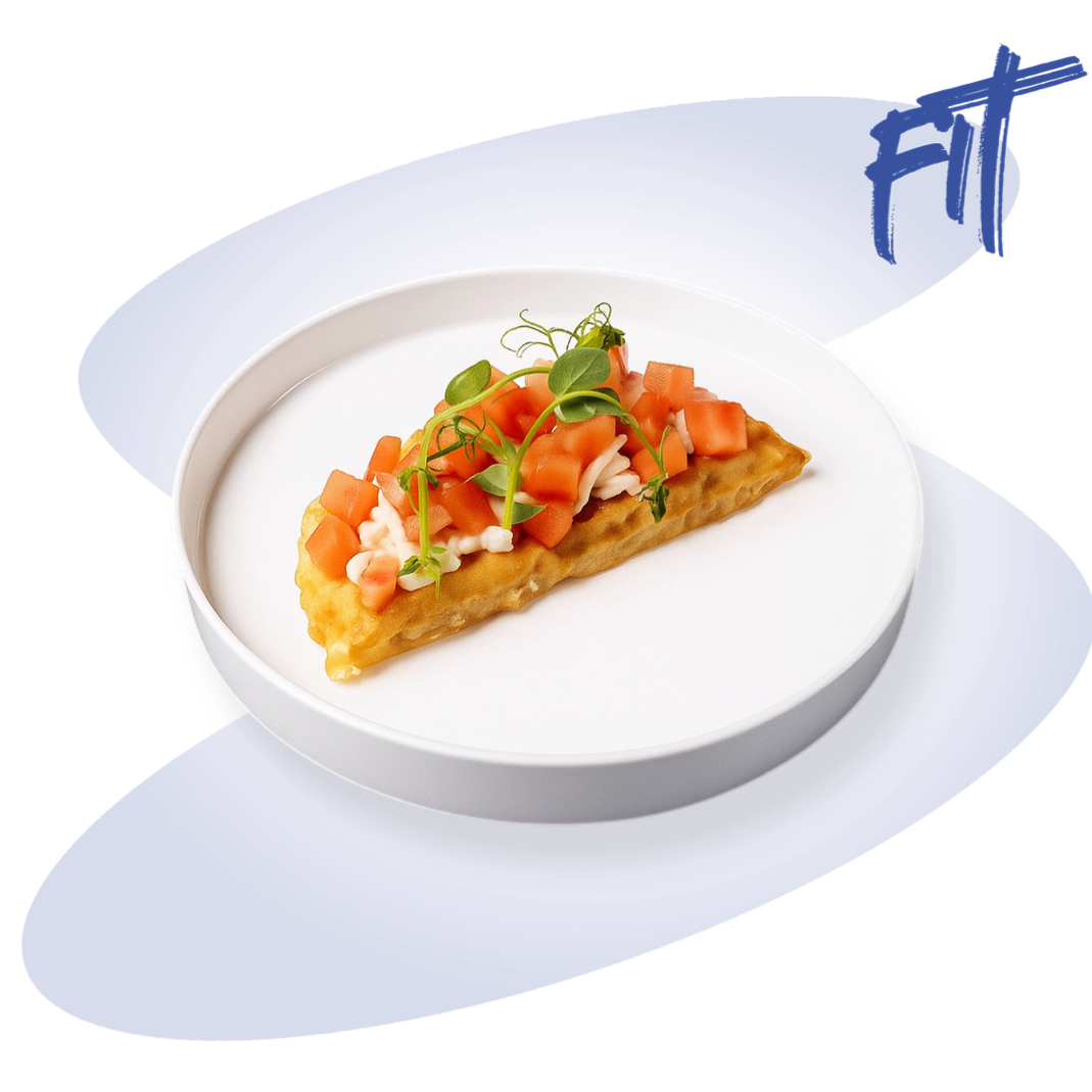 Венская рисовая вафля с лососем