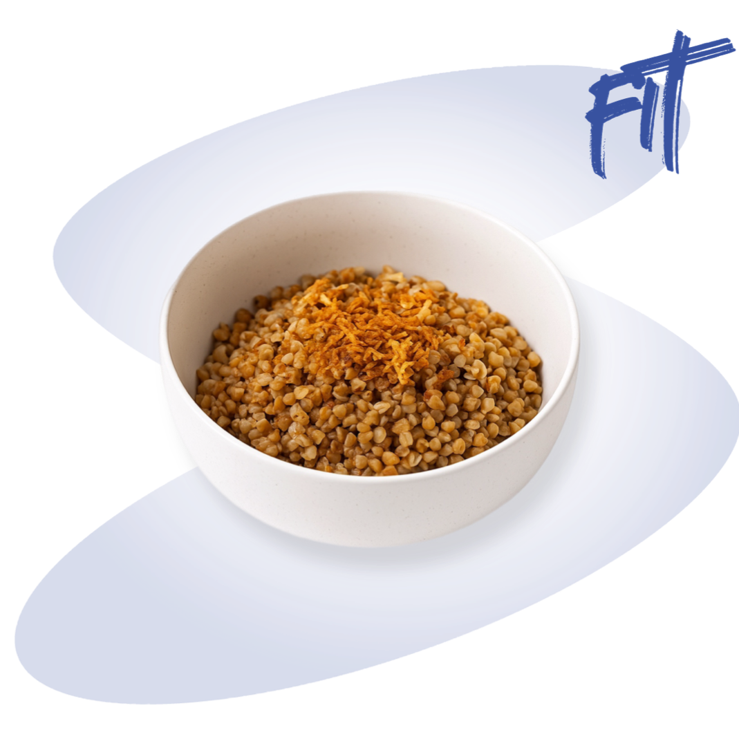 Зеленая гречка с грибами 