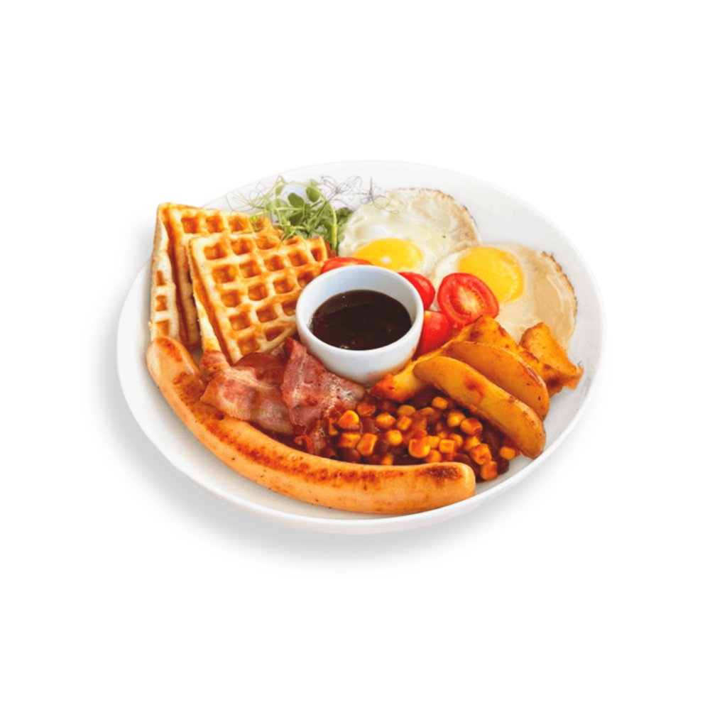 Биг завтрак с вафлей